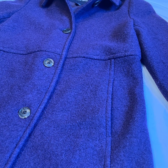Lands' End Women's Purple Pea Coat Classic! Size 4 - Picture 6 of 7